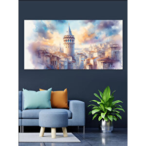 Kanvas Tablo Galata Kulesi Silueti 70x140 cm