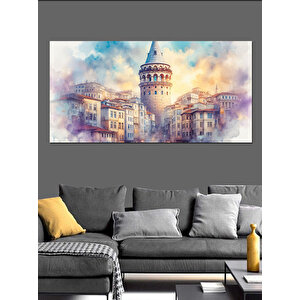 Kanvas Tablo Galata Kulesi Silueti 70x140 cm
