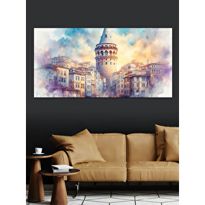Kanvas Tablo Galata Kulesi Silueti 70x140 cm