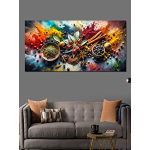 Kanvas Tablo Renkli Baharatlar 70x140 cm