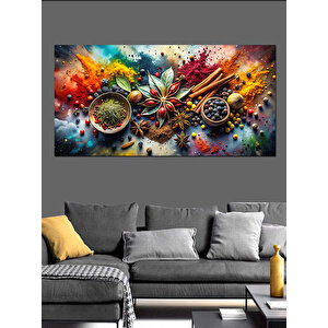 Kanvas Tablo Renkli Baharatlar 70x140 cm