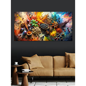 Kanvas Tablo Renkli Baharatlar 70x140 cm