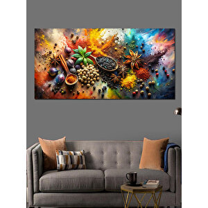 Kanvas Tablo Renkli Baharatlar 70x140 cm