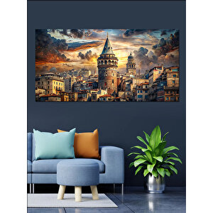 Kanvas Tablo Galata Kulesi Manzarası 50x100 cm