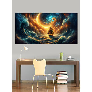 Kanvas Tablo Hilal Ve Masalsı Gökyüzü 50x100 cm