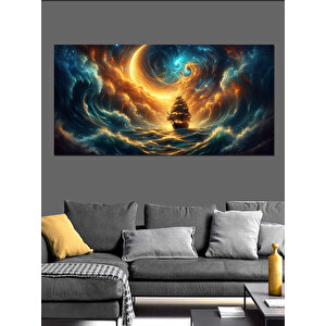 Kanvas Tablo Hilal Ve Masalsı Gökyüzü 50x100 cm