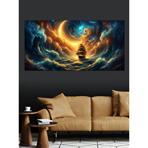 Kanvas Tablo Hilal Ve Masalsı Gökyüzü 50x100 cm