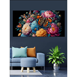 Kanvas Tablo Renklerin Çiçek Bahçesi 70x140 cm