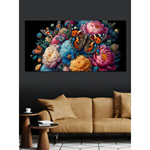 Kanvas Tablo Renklerin Çiçek Bahçesi 70x140 cm
