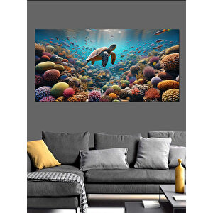 Kanvas Tablo Mercan Resifi Dünyası 50x100 cm