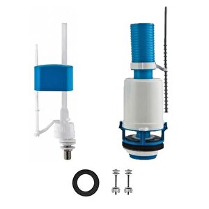 Seramiksan Petite Kanalsız Rim-ex Duvara Sıfır Klozet + Yavaş Kapanır Kapak + Vitra İç Takım Set
