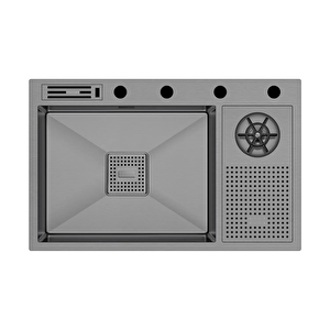 Lusso 1070 - Nano Mat Gri Mutfak Eviyesi