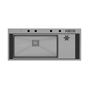Lusso 1080 - Nano Mat Gri Mutfak Eviyesi