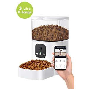 pets Evcil Hayvan Akıllı Kameralı Multifonksiyon Mama Kabı - Smart Pet Feeder Kpf-10570