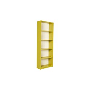 Modern 5 Raflı Kitaplık - Yeşil 64x182x26 Cm (gxyxd)