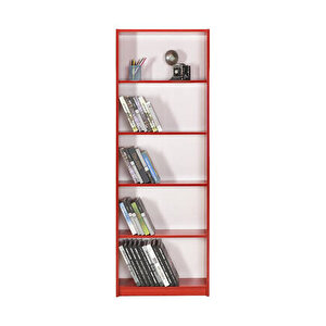 Max 5 Raflı Kitaplık-parlak Kırmızı 58x170x23 Cm (gxyxd)