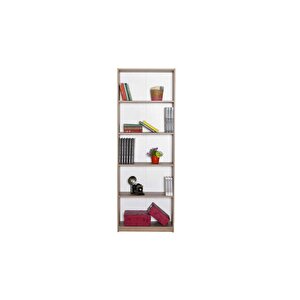 Max 5 Raflı Kitaplık - Açık Ceviz (tori) 58x170x23 Cm (gxyxd)