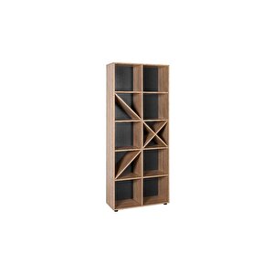 Gaming 10 Raflı Kitaplık - Sonoma 75x188x 30 Cm (gxyxd)