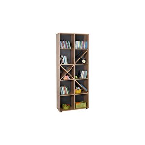 Gaming 10 Raflı Kitaplık - Sonoma 75x188x 30 Cm (gxyxd)