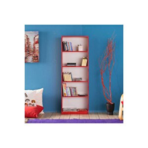 Adore Max 5 Raflı Kitaplık Ktp-150-kk-1 Kırmızı