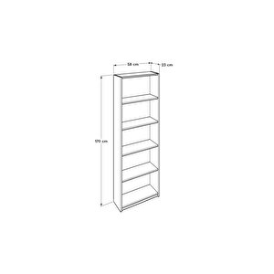 Adore Max 5 Raflı Kitaplık Ktp-150-kk-1 Kırmızı