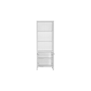 Rustik 5 Raflı Kapaklı Kitaplık-mat Beyaz 66x196x32 Cm (gxyxd)