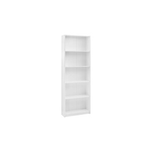 Max 5 Raflı Kitaplık - Mat Beyaz 58x170x23 Cm (gxyxd)
