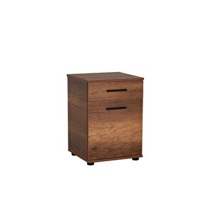 Trendline Çekmeceli Kapaklı Komodin-koyu Ceviz(oslo Ceviz) 40x57x39 Cm (gxyxd)