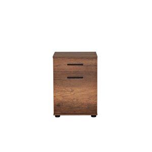 Trendline Çekmeceli Kapaklı Komodin-koyu Ceviz(oslo Ceviz) 40x57x39 Cm (gxyxd)