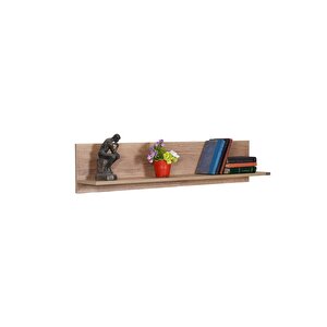 Dekoratif Duvar Rafı - Açık Ceviz (tori) 120x25x20 Cm (gxyxd)