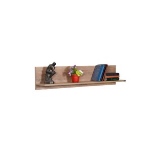 Dekoratif Duvar Rafı - Açık Ceviz (tori) 120x25x20 Cm (gxyxd)