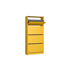 Flat Duo 4 Katlı Geniş Ayakkabılık-sarı 73x157x26 Cm (gxyxd)