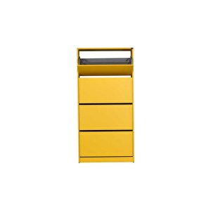 Flat Duo 4 Katlı Geniş Ayakkabılık-sarı 73x157x26 Cm (gxyxd)