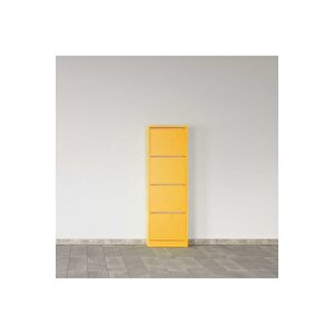 Flat Duo 4 Katlı Ayakkabılık Dolabı - Hardal
