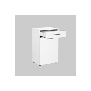 Adore Diamond Çamaşır Sepetli Ve Çekmeceli Çok Amaçlı Dolap Mdl-511-pb-1 Lake Beyaz
