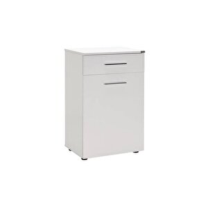 Adore Diamond Çamaşır Sepetli Ve Çekmeceli Çok Amaçlı Dolap Mdl-511-pb-1 Lake Beyaz