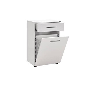 Adore Diamond Çamaşır Sepetli Ve Çekmeceli Çok Amaçlı Dolap Mdl-511-pb-1 Lake Beyaz