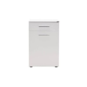 Adore Diamond Çamaşır Sepetli Ve Çekmeceli Çok Amaçlı Dolap Mdl-511-pb-1 Lake Beyaz