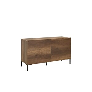 Roma 2 Kapaklı Modüler Tv Ünitesi - Koyu Ceviz (oslo Ceviz) 120x70x43 Cm (gxyxd)