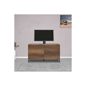 Roma 2 Kapaklı Modüler Tv Ünitesi - Koyu Ceviz (oslo Ceviz) 120x70x43 Cm (gxyxd)