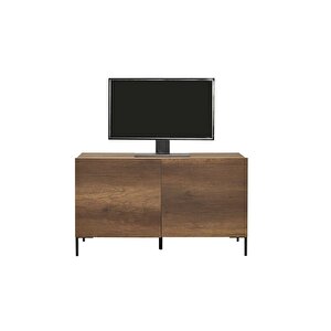 Roma 2 Kapaklı Modüler Tv Ünitesi - Koyu Ceviz (oslo Ceviz) 120x70x43 Cm (gxyxd)