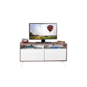Retro Slide Tv Sehpası Latte-diamond Beyaz