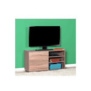 Flat Line 3 Bölmeli Tv Sehpası - Latte 90x48x35 Cm (gxyxd)