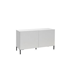 Roma 2 Kapaklı Modüler Tv Ünitesi - Mat Lake Beyaz 120x70x43 Cm (gxyxd)