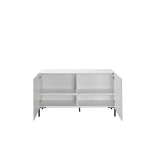 Roma 2 Kapaklı Modüler Tv Ünitesi - Mat Lake Beyaz 120x70x43 Cm (gxyxd)