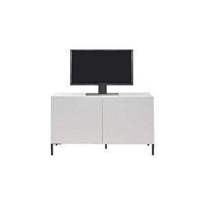 Roma 2 Kapaklı Modüler Tv Ünitesi - Mat Lake Beyaz 120x70x43 Cm (gxyxd)