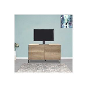 Roma 2 Kapaklı Modüler Tv Ünitesi - Açık Ceviz (tori) 120x70x43 Cm (gxyxd)