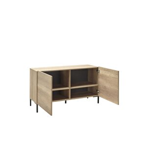 Roma 2 Kapaklı Modüler Tv Ünitesi - Açık Ceviz (tori) 120x70x43 Cm (gxyxd)