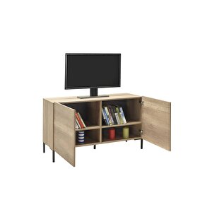 Roma 2 Kapaklı Modüler Tv Ünitesi - Açık Ceviz (tori) 120x70x43 Cm (gxyxd)
