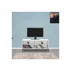 Roma Modüler Tv Ünitesi - Mat Lake Beyaz 120x53x48 Cm (gxyxd)